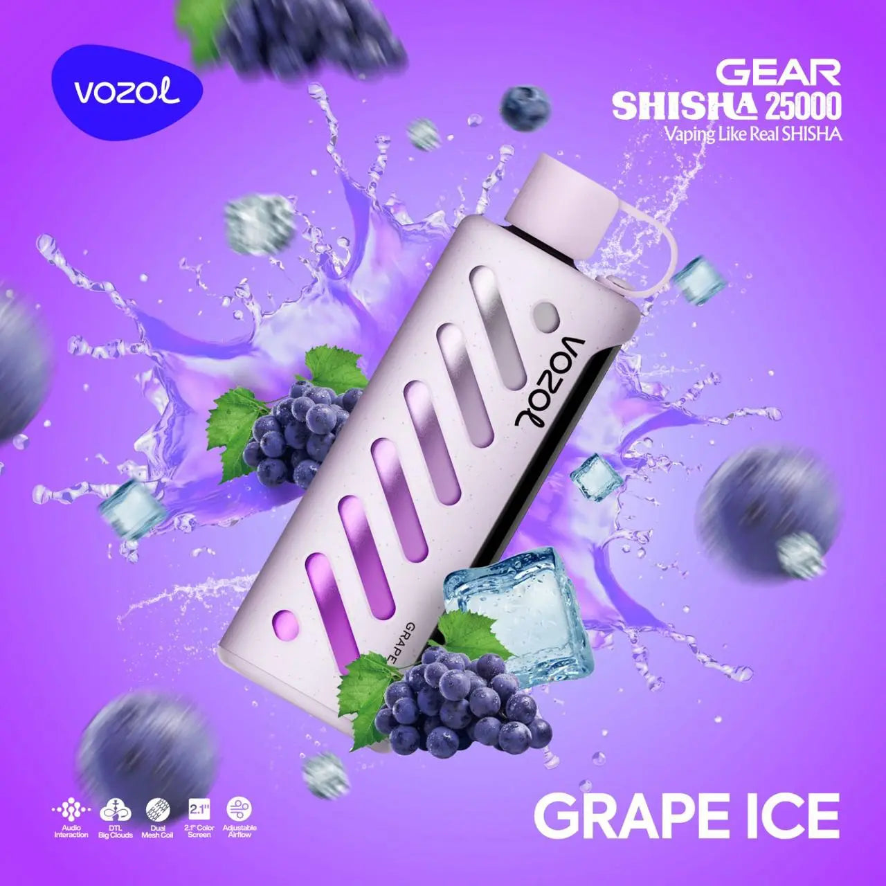 Vozol Gear Shisha 25000 Grape Ice Ürün ana görseli