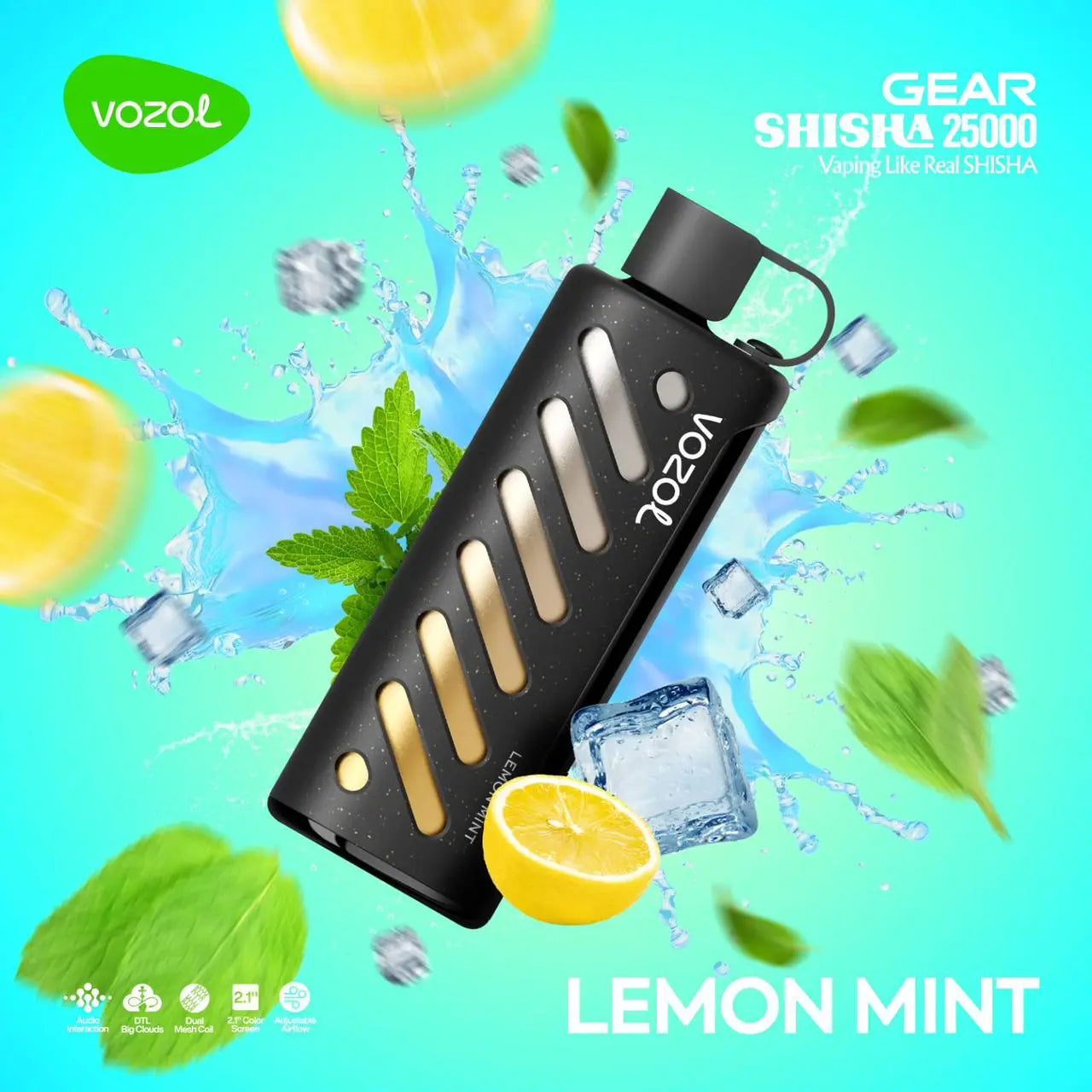 Vozol Gear Shisha 25000 Lemon Mint Ürün ana görseli