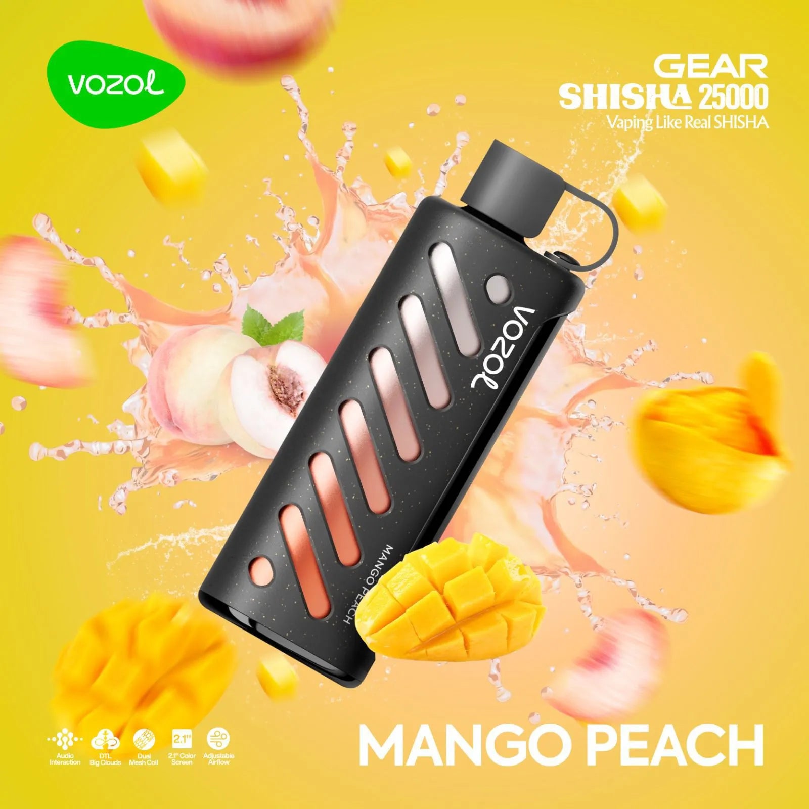 Vozol Gear Shisha 25000 Mango Peach Ürün ana görseli