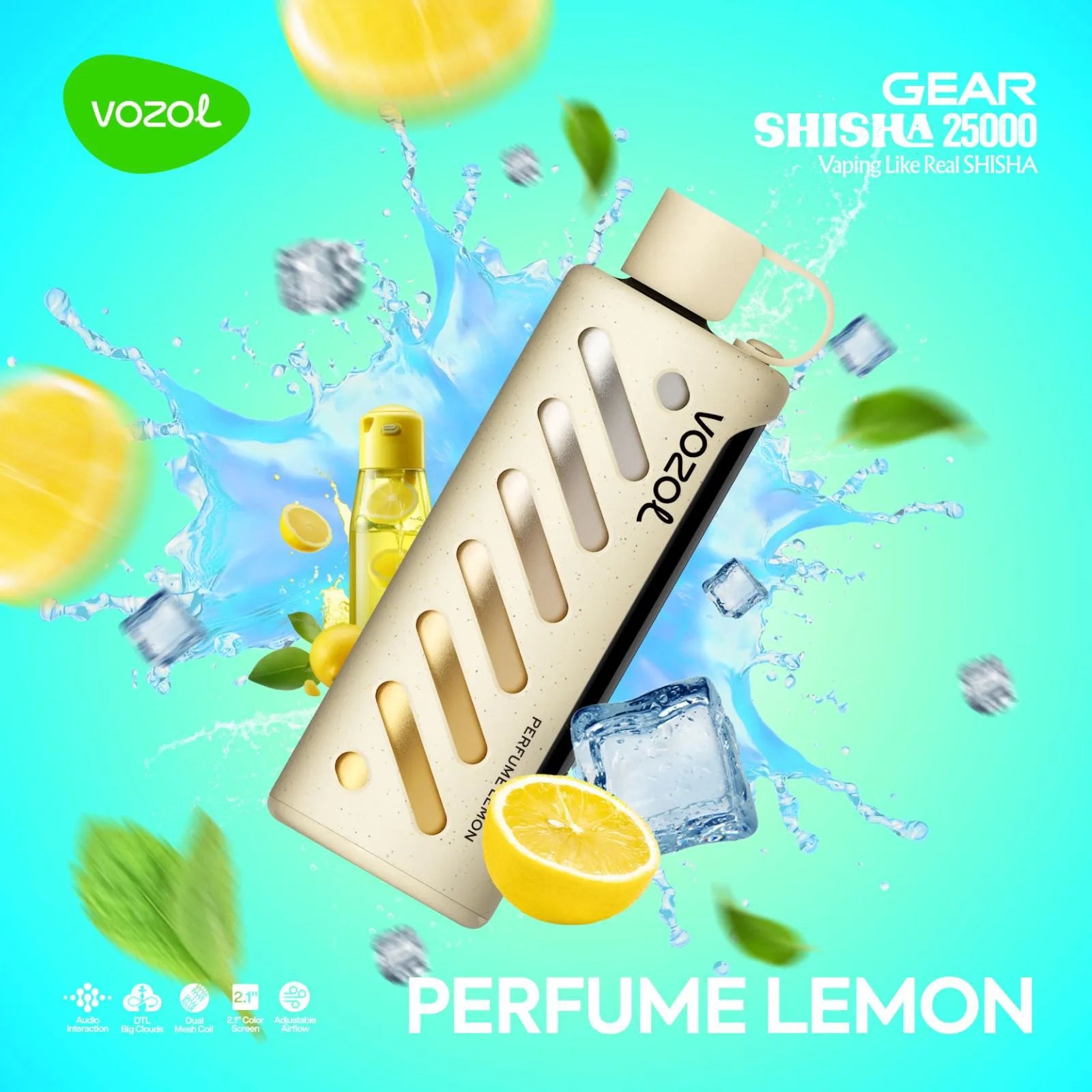 Vozol Gear Shisha 25000 Perfume Lemon Ürün ana görseli