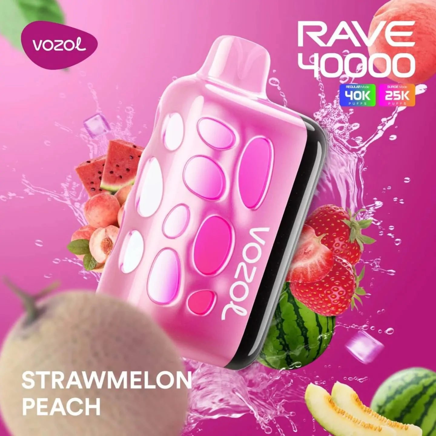 Vozol Rave 40000 Strawmelon Peach Ürün ana görseli