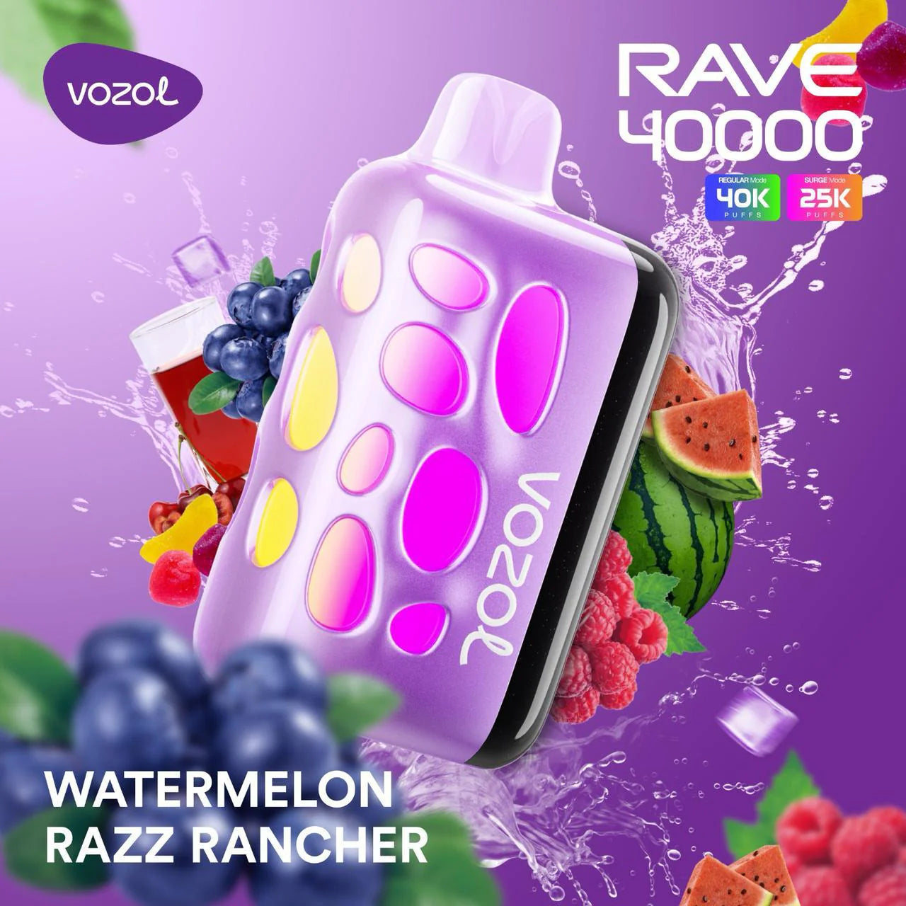 Vozol Rave 40000 Watermelon Razz Rancher Ürün ana görseli